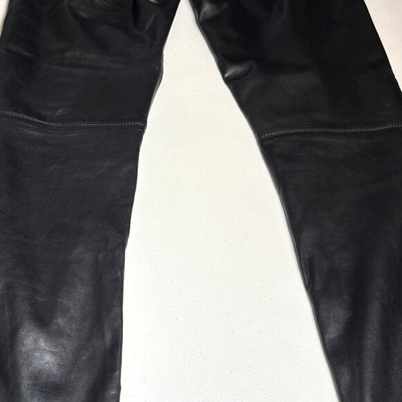 McQ by Alexander McQueen low-rise black lamb leather pants size 6 - Picture 10 of 17